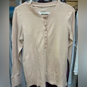 NWOT Aerie Cream Long Sleeve Top Small